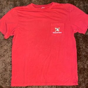 Vinyard Vines Red North Eastern Pocket tee